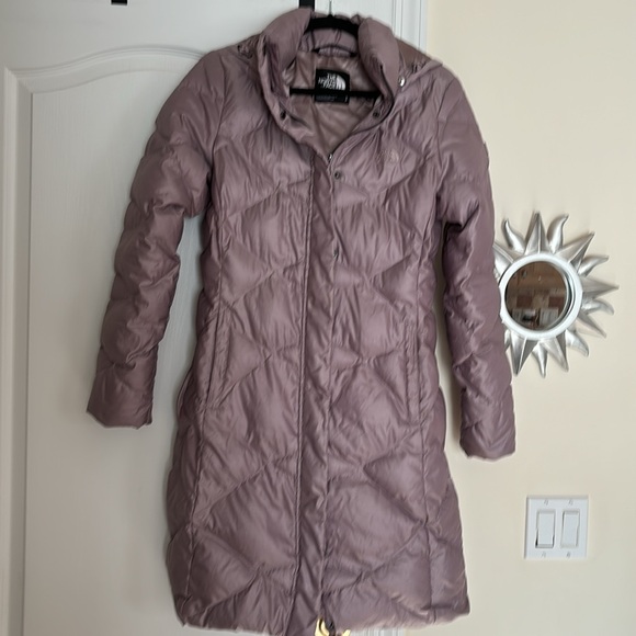 THE NORTH FACE LADIES DUSTY PINK MISS METRO DOWN HOODIE 550 PARKA COAT-S-VINTAGE - Picture 11 of 16